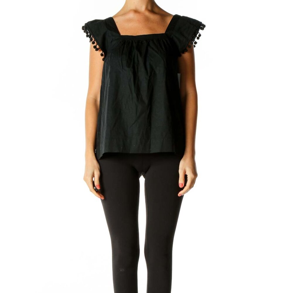J.Crew Black Solid All Day Wear Blouse